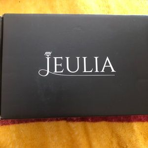 Black lotus diamond engagement ring set